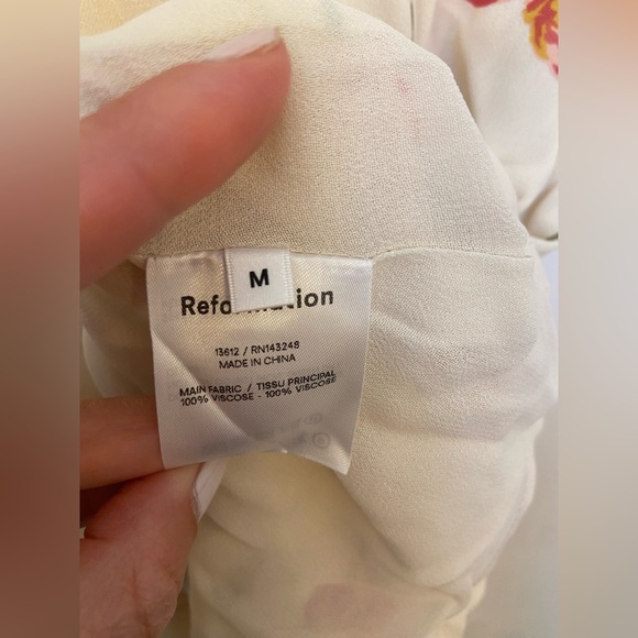 Reformation Orangerie Mini Dress Tulip Bianca Size Medium - Picture 5 of 8